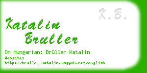 katalin bruller business card