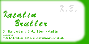 katalin bruller business card